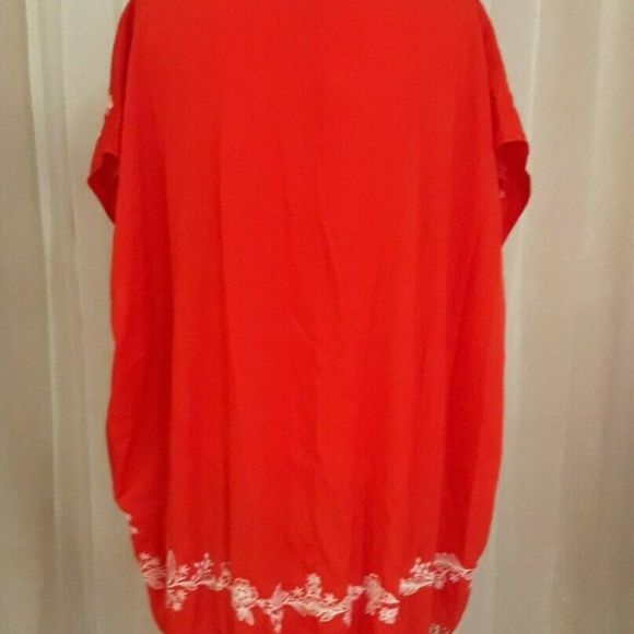Denim 24/7 Orange Coral Floral Shrug (12-16) NWOT - Picture 3 of 6